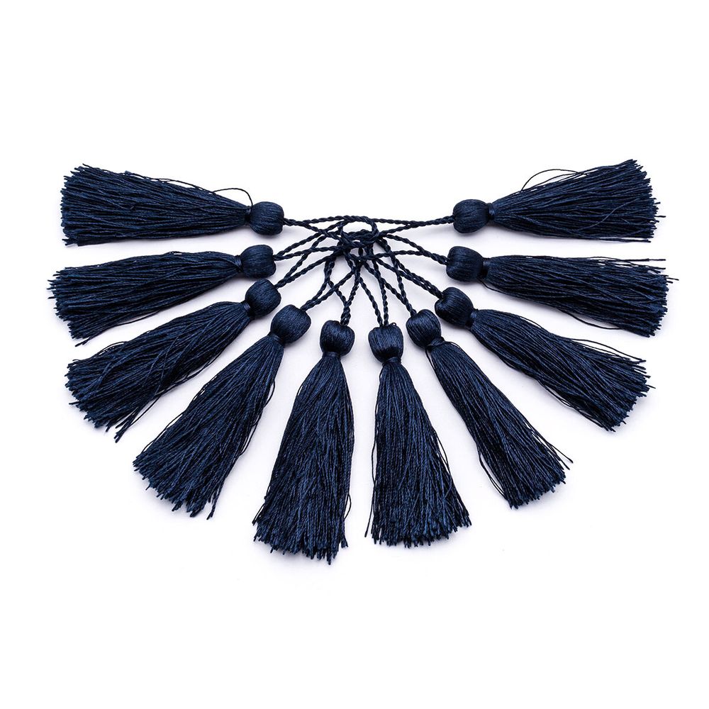 Кисти шторные 70.0 мм, вискоза, цв.231 т.синий, 5 шт