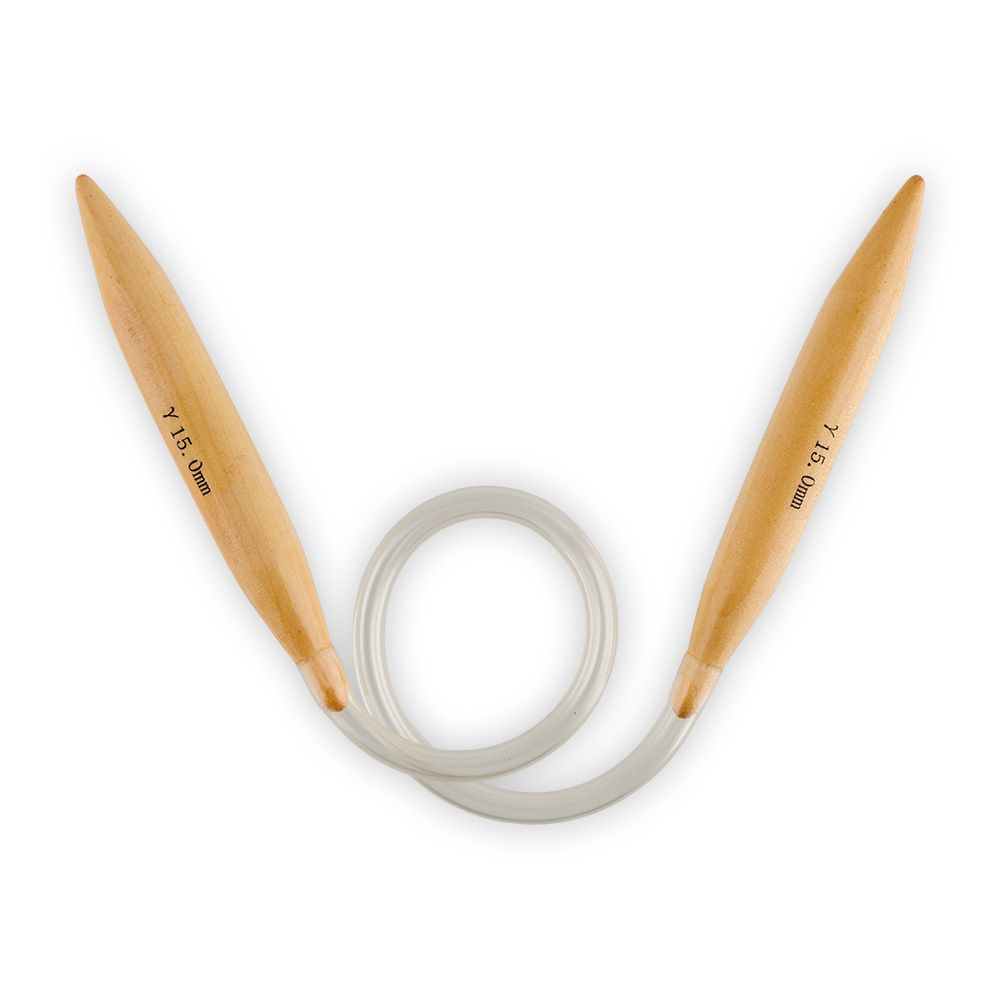 Спицы круговые бамбук ⌀15,0 мм, 45 см, Gamma BC-S45