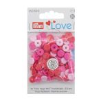 Кнопки ColorSnapsMini имитация стежка, Prym Love, розовый 36 шт, Prym