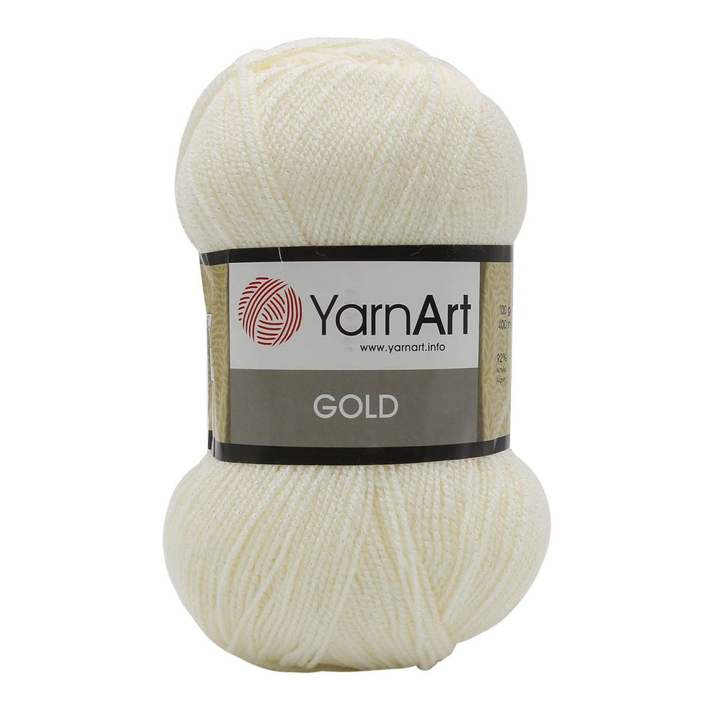 Пряжа YarnArt (ЯрнАрт) Gold / уп.5 мот. по 100 г, 400м, 13284 9525 молочный