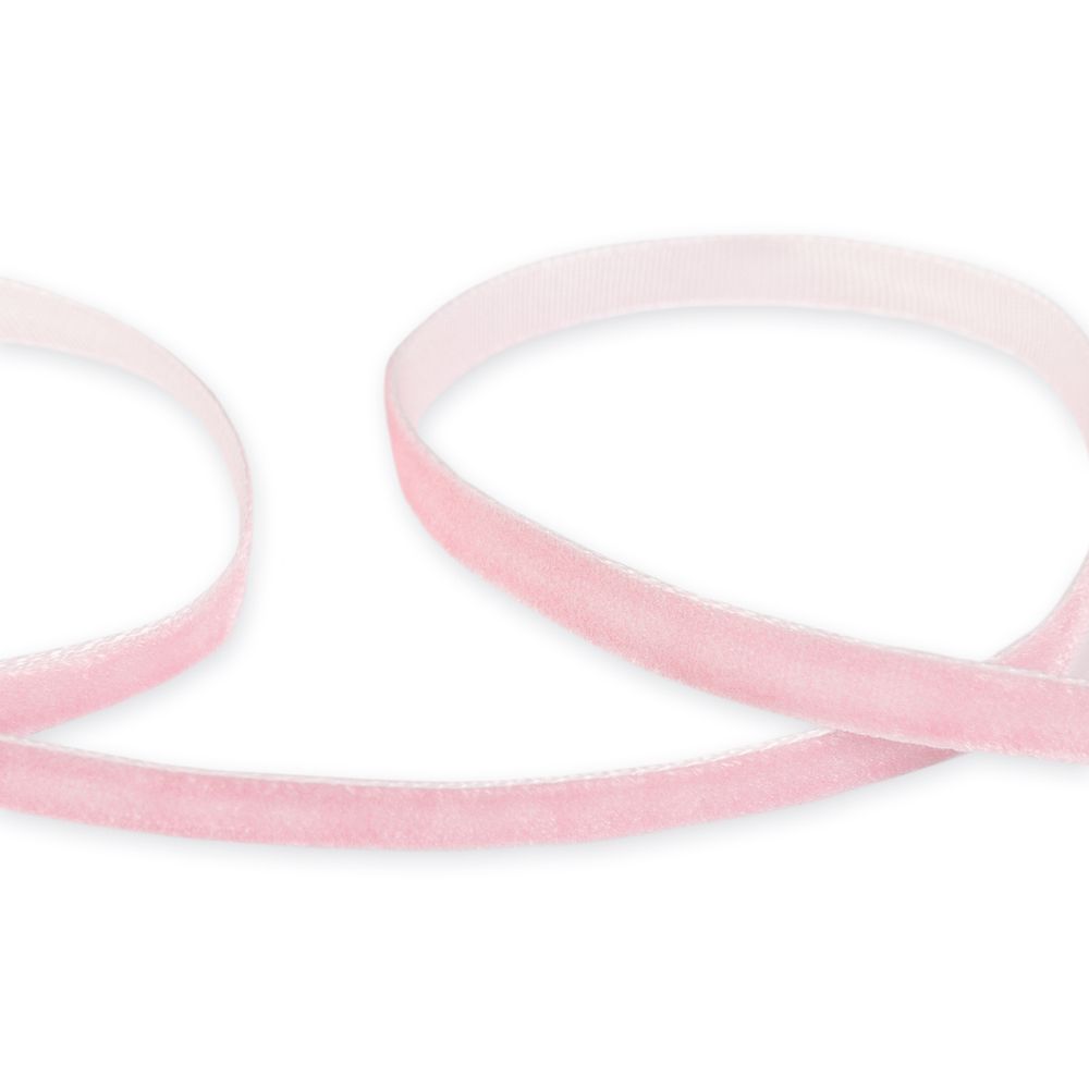 Лента бархатная (тесьма) 06.0 мм / 16.5±1 метра, 067 св-розовый, Blitz VR-06