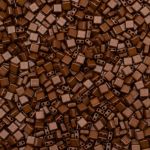 Бусины пластик 6х6х3 мм, 50 г, с двойным отверстием, плоский квадрат, 15 коричневый, Astra&Craft 7429