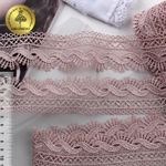 Кружево гипюр (плетёное) 40 мм, цв.6 бл.розовый уп. 9 м, Kruzhevo