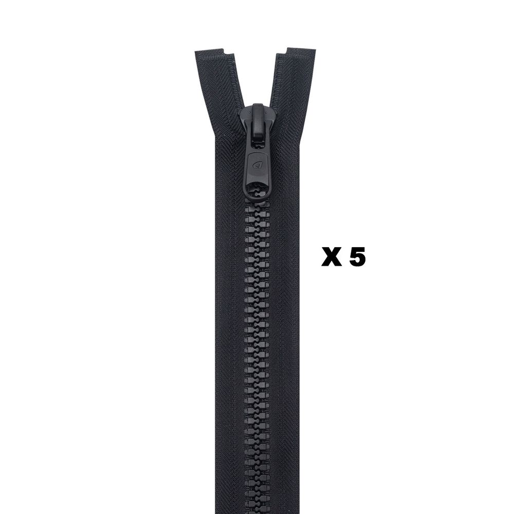 Молния трактор Arta Т8 (8 мм) 2 зам., разъем., 80 см, (2080), A580 черный, НОВЫЙ МАТОВЫЙ ЗАМОК, уп.5 штук