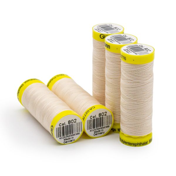 Нитки для трикотажа Gutermann Maraflex, 150м, 802 молочно-бежевый, 5 катушек
