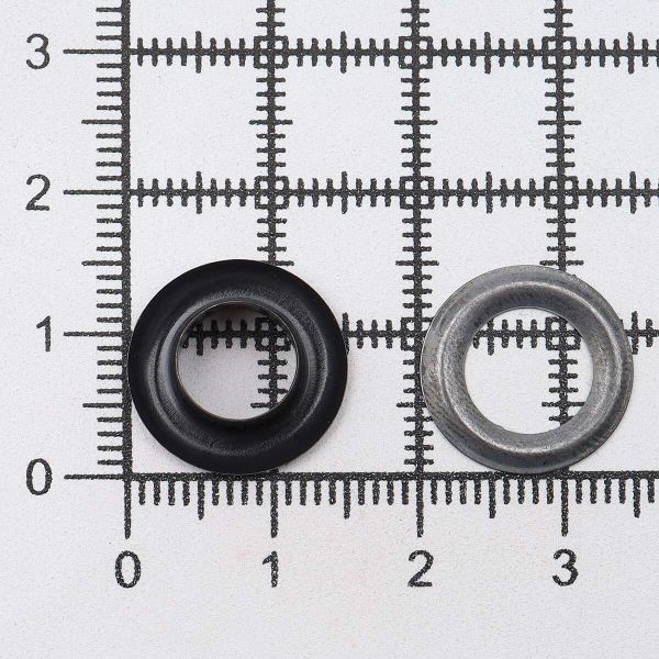 Люверсы металл ⌀_7.3 мм (внутр.), №5, сталь, оксид, 100 шт, New Star