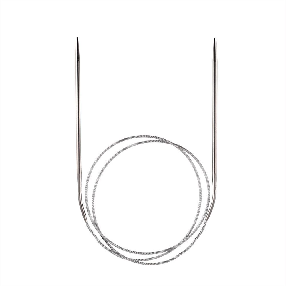 Спицы круговые металл ⌀3,0 мм, 80 см, с металлической леской, Gamma MKG