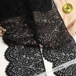 Кружево эластичное (стрейч) 110 мм, 40992PP цв.черный, 3 метра, Kruzhevo