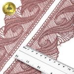 Кружево на сетке 70 мм, 2107 цв.N6615 розовая пудра уп.13.71м, Kruzhevo