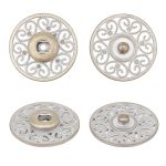 Кнопка пришивная металл ⌀27.0 мм, металл, White, уп.10 шт