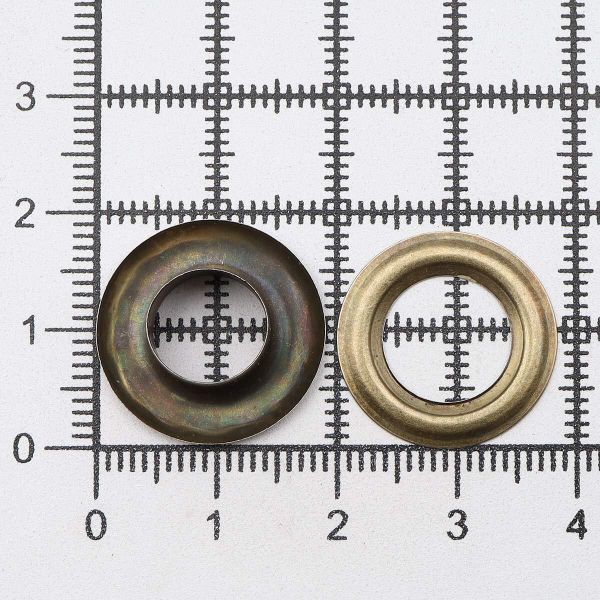 Люверсы металл ⌀_9.2 мм (внутр.), №24, сталь, антик, 100 шт, New Star