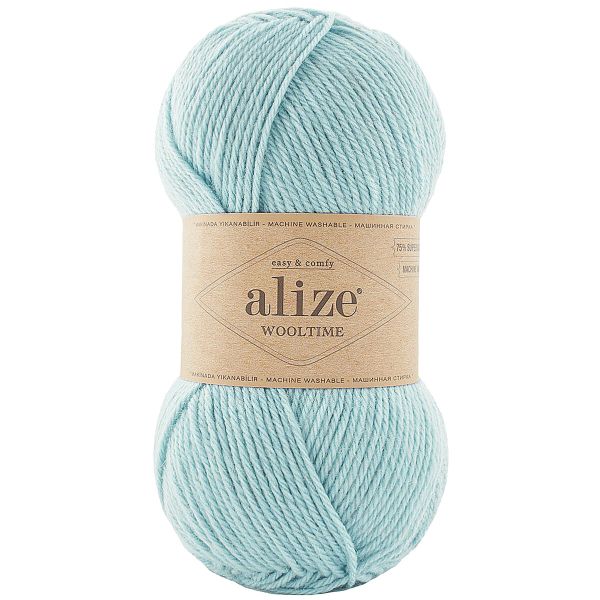 Пряжа Alize (Ализе) Wooltime / уп.5 мот. по 100 г, 200 м, 522 мята