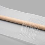 Лента (тесьма) шторная для карниза-трубы 100 мм / 50 метров, Имитация люверсов, прозрачный, 1000