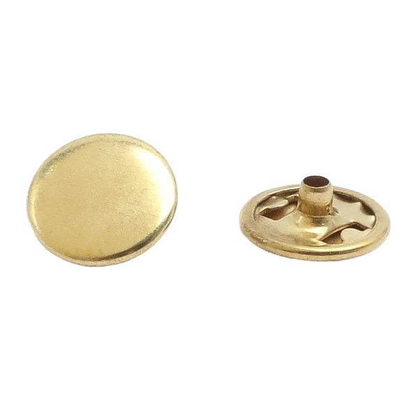 Кнопка Альфа (S-образная) ⌀10.0 мм, ≈144 шт, СТАЛЬ, золото, NEW STAR