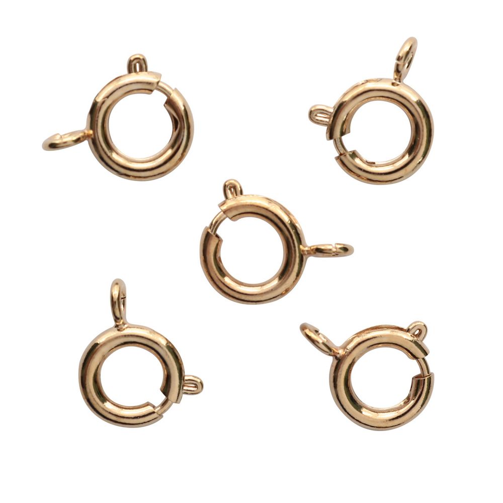 Замок для бус кольцо 9мм, 5 штук, Astra&Craft (Золото), 4AR240