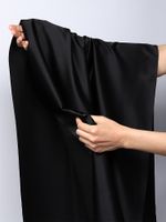 Атлас стрейч для нижнего белья 107 г/м², 125 см / 0.5 метра, 0180 цв.черный