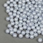 Бусины пластик (перламутр) ⌀8 мм, цв.светло-серый уп.500г (960 шт), Magic4Hobby