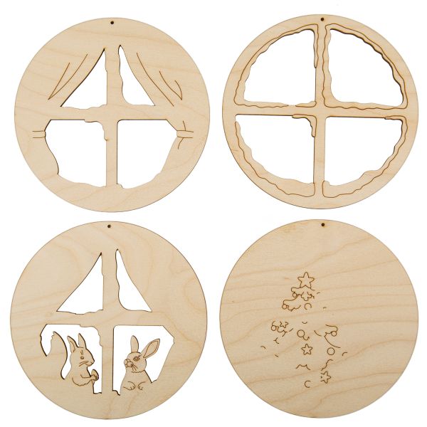 Заготовка из фанеры раскраска Зимняя, 15х15х0.3 см, Mr.Carving ВД-1244