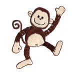 Термоаппликация Танц. обезьяна цв. бежевый/кор, Prym