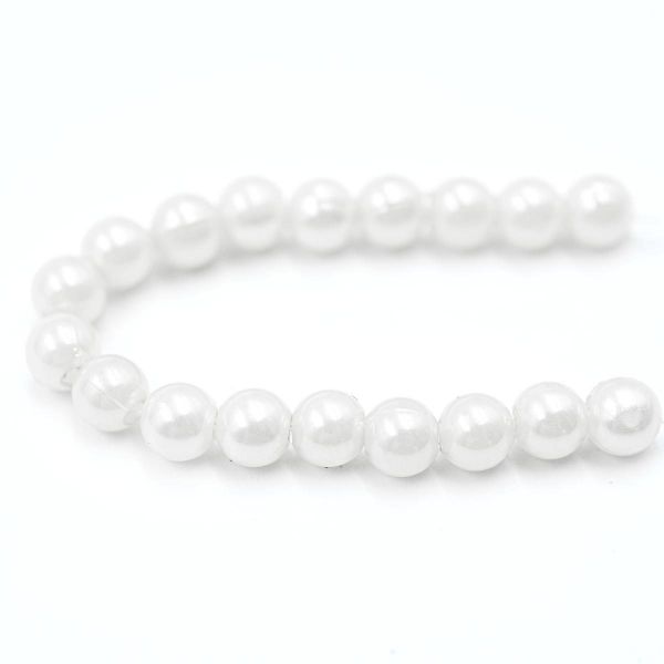 Бусины пластик (жемчуг) ⌀5 мм, 25 г, Astra&Craft, 001 NL белый