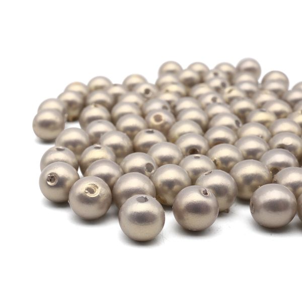 Бусины пластик (жемчуг) ⌀8 мм, АВ, 25гр Astra&Craft, цв. 37 серебро