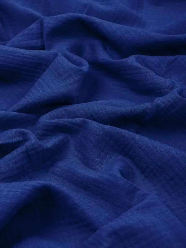 Муслин 125 г/м², 130 см / 2 метра, TBY.Mus.24723.27.2, цв.27 синий