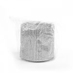 Лента с имитацией страз 120 мм / 9.14 метров, TBYS12 цв.серебро