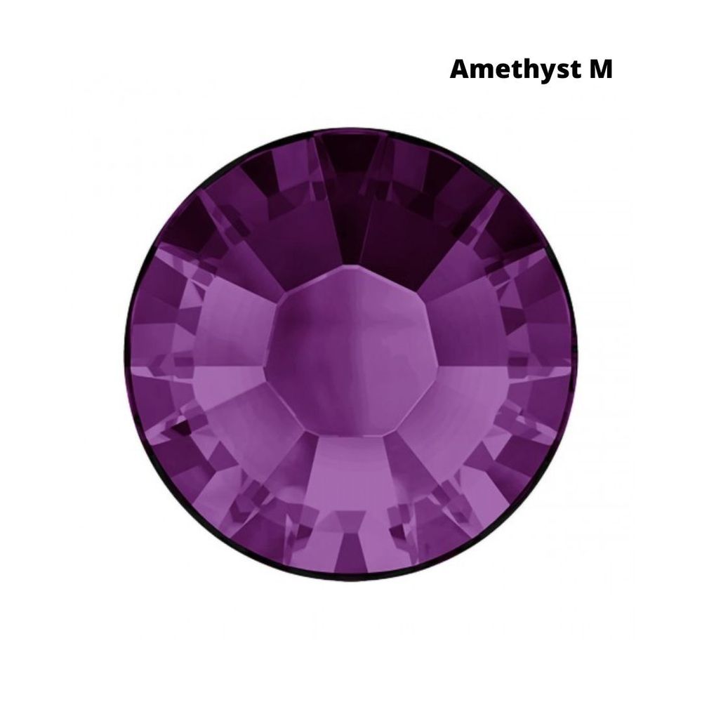 Стразы Swarovski клеевые плоские 2028HF, ss 6 (2 мм), Amethyst M, 144 шт