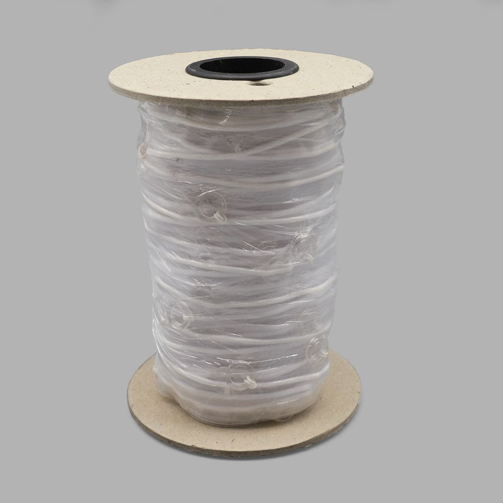 Лента (тесьма) шторная: сборка нефиксированная (1 шнур с колечкам) 15 мм / 50 метров