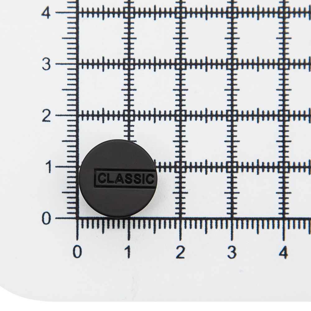 Часть кнопки Альфа (S-образная) ⌀15 мм (A-часть), 5/15 чер/мат. Classic, 20 шт, 20 шт