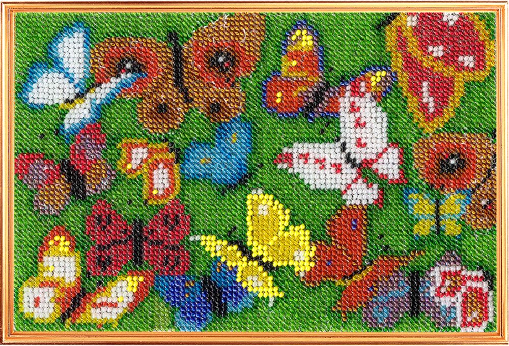 Вышивальная мозаика, Панно Бабочка 13,5х20 см