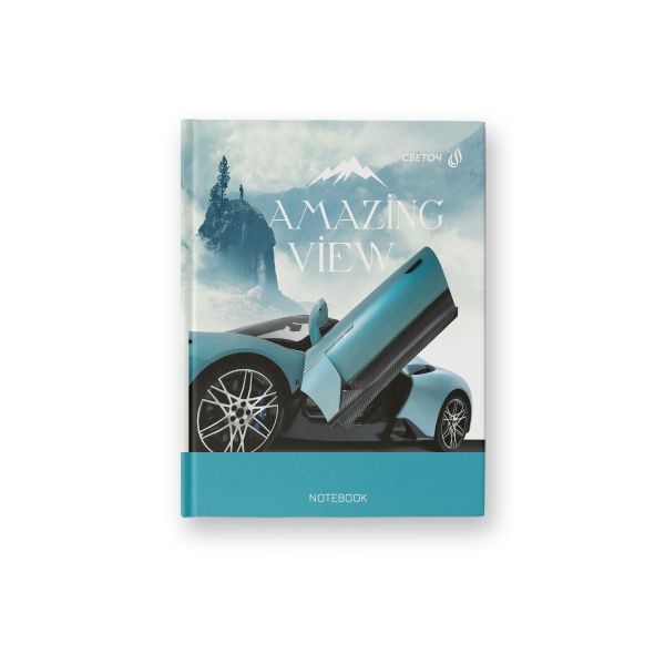 Бизнес-блокнот, матовая ламинация, A6 64 л. 24 шт, клетка, Горными тропами 000893, Светоч 64ББТ6_9_5_1