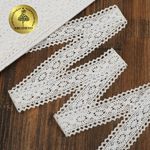Кружево вязаное (тесьма) 30 мм / 10 метров, TBY.2442 цв.белый, Kruzhevo