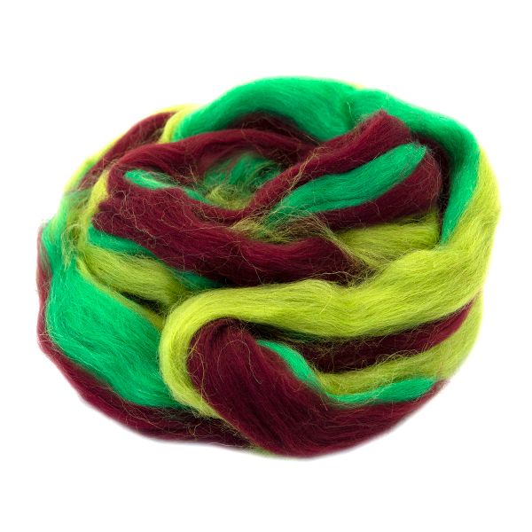 Шерсть для валяния Камтекс Лента для валяния п/тонкая 1х50 г, (25-28 мкр), 2.1 м, меланж 14 413