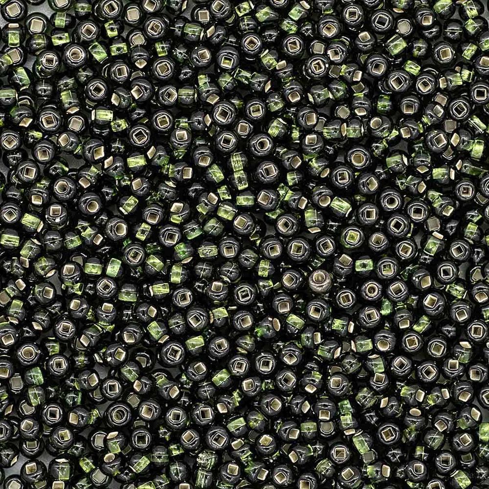 Бисер Preciosa прозрачный, серебряный центр 10/0 (2.3 мм), 100 г (5х20 г), цв. 57290