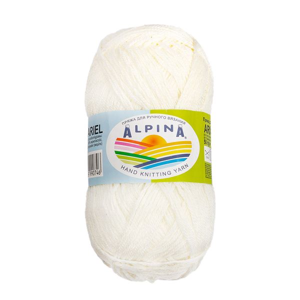 Пряжа Alpina Ariel / уп.10 мот. по 50г, 150м, 02 экрю