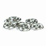 Кнопка пришивная металл ⌀34.0 мм, никель, 4 шт, BIG