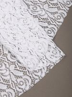 Ткань кружевная гипюр стрейч 160 г/м², ш.150см, арт.SZ031636 цв.белый, уп.25м