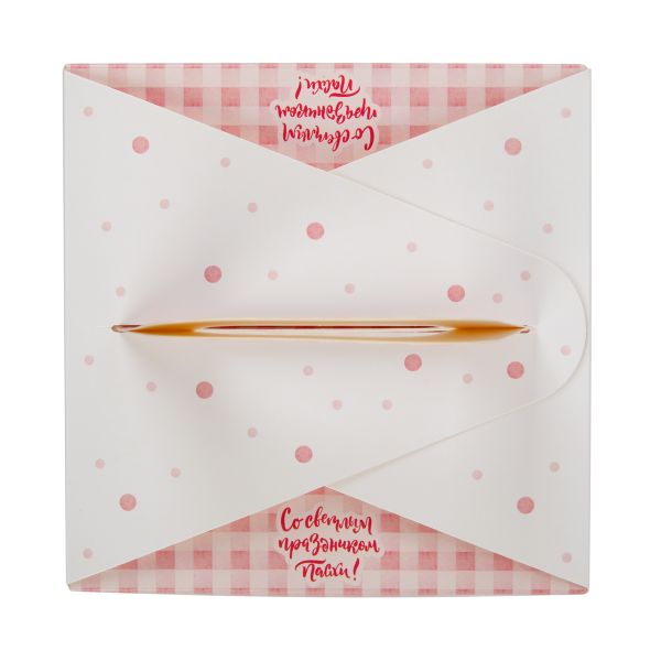 Коробка под кулич с окном 15х15х18 см, №2 Пасхальный букет, S-Chief CBC-010