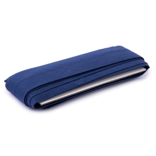 Косая бейка хлопковая 30 мм / 5 шт по 5.4 метра, №052 синий, Gamma GK-30C