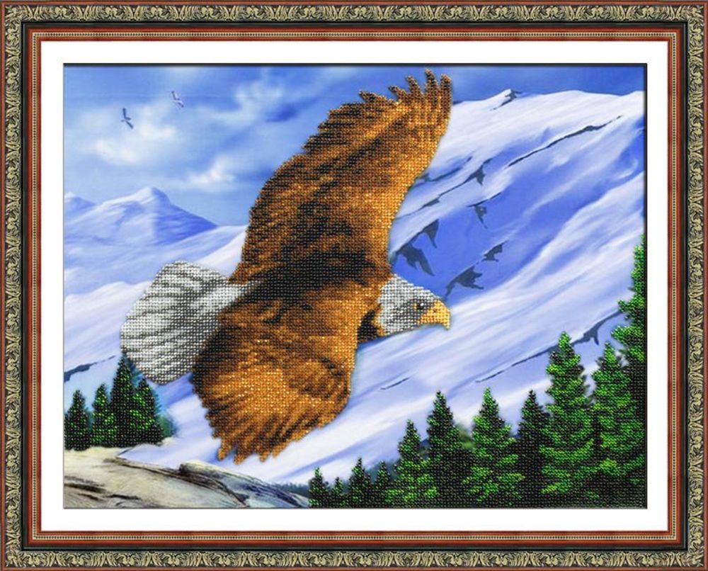 Набор для вышивания бисером Паутинка, Орел 29х37 см