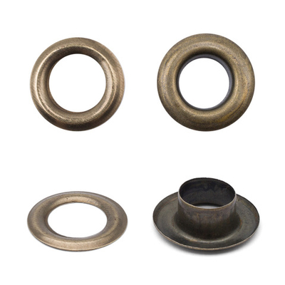 Люверсы металл ⌀_7.3 мм (внутр.), №5, сталь, антик, 100 шт, New Star