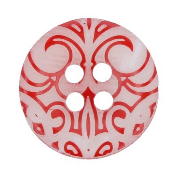 Пуговицы детские 15 мм, 36 шт, №D820 красный, Gamma AY 9970