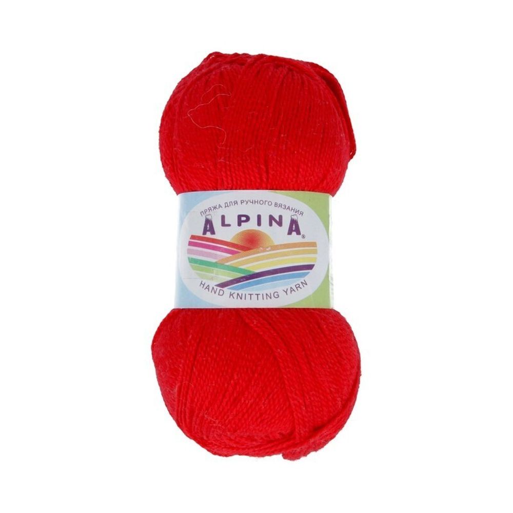 Пряжа Alpina Holly / уп.10 мот. по 50г, 200м, 007 красный