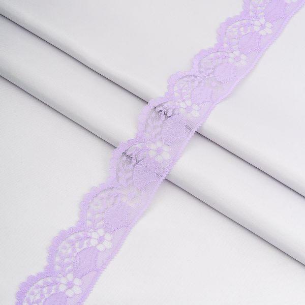 Кружево капроновое 40 мм / 20 метров, 360-А, 100% п/э, цв. сиреневый, 26780