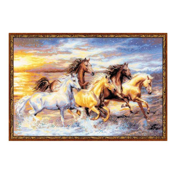 Набор для вышивания нитками Риолис, В лучах заката, 60х40 см