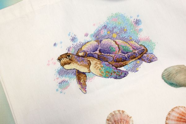 Набор для вышивания нитками МП Студия (Жар-птица), Под водой 19х12 см