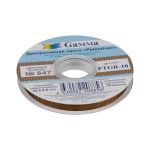 Лента репсовая (в рубчик) с зубчатым краем 10.0 мм / 25±1 метров, 847 св.коричневый, Gamma PTGR-10