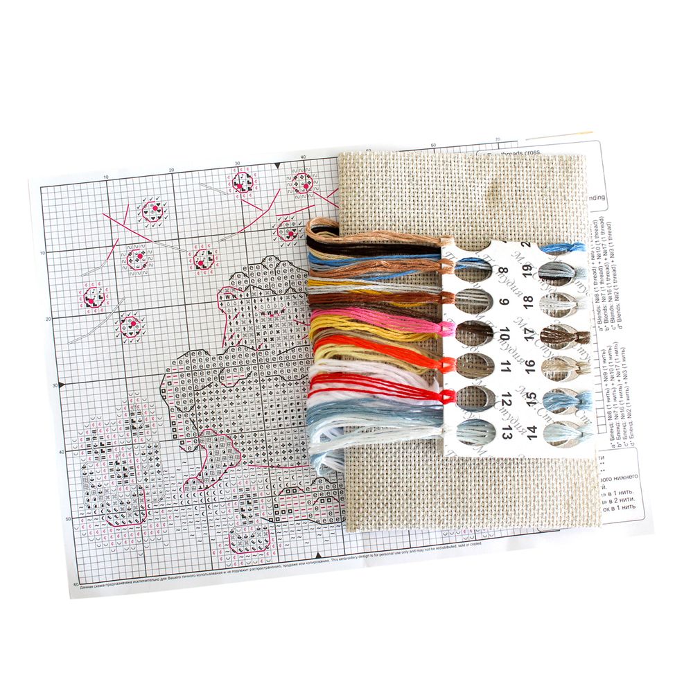 Набор для вышивания нитками МП Студия (Жар-птица), И пусть весь мир подождёт, 11х13 см