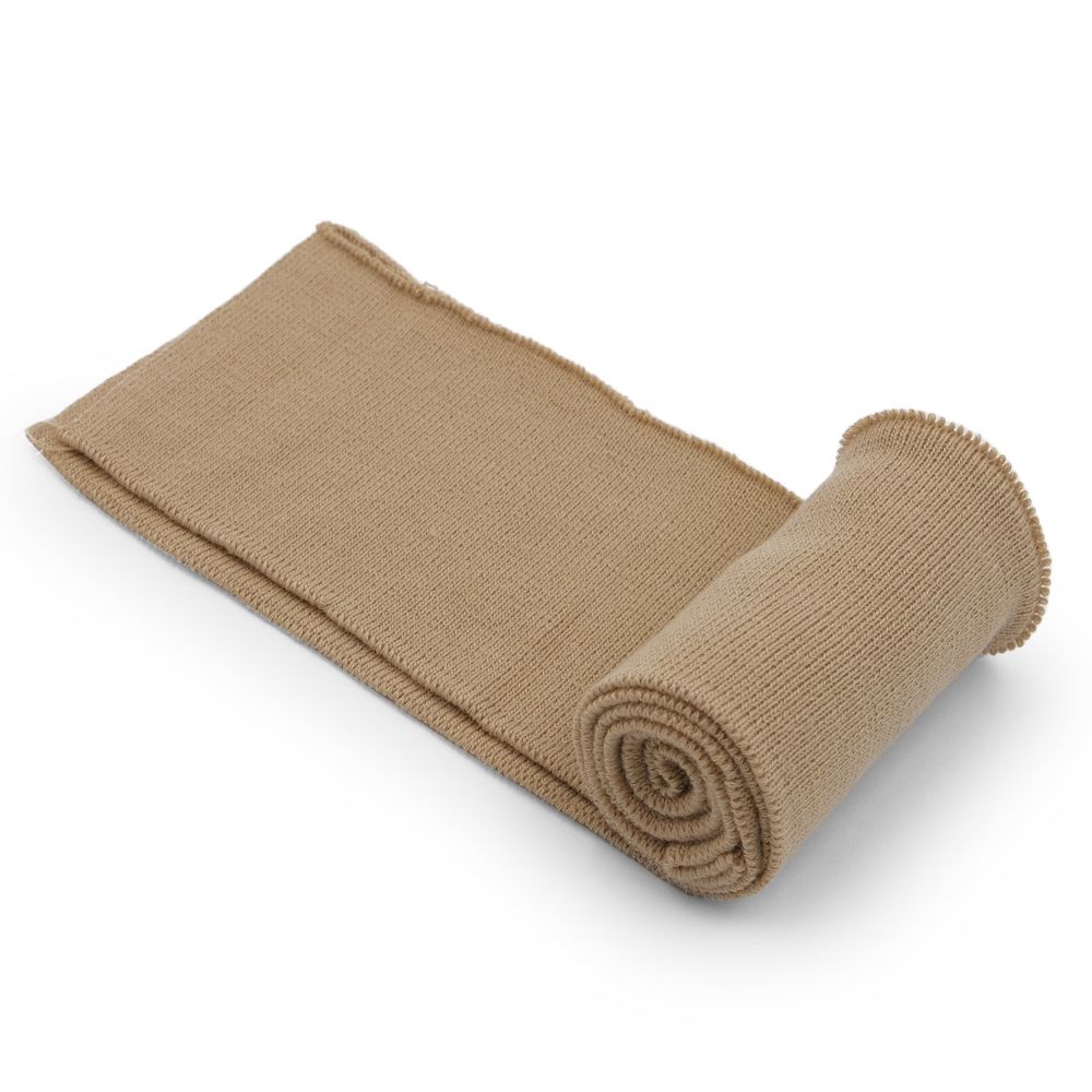 Подвяз (довяз) трикотажный 7.5х80 см, однослойный в полоску, песочный цв.085